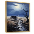 thumbnail image 2 of Designart "Forgotten Journey Grey Old Cart" Old American Cart Floater Framed Canvas Wall Art, 2 of 7