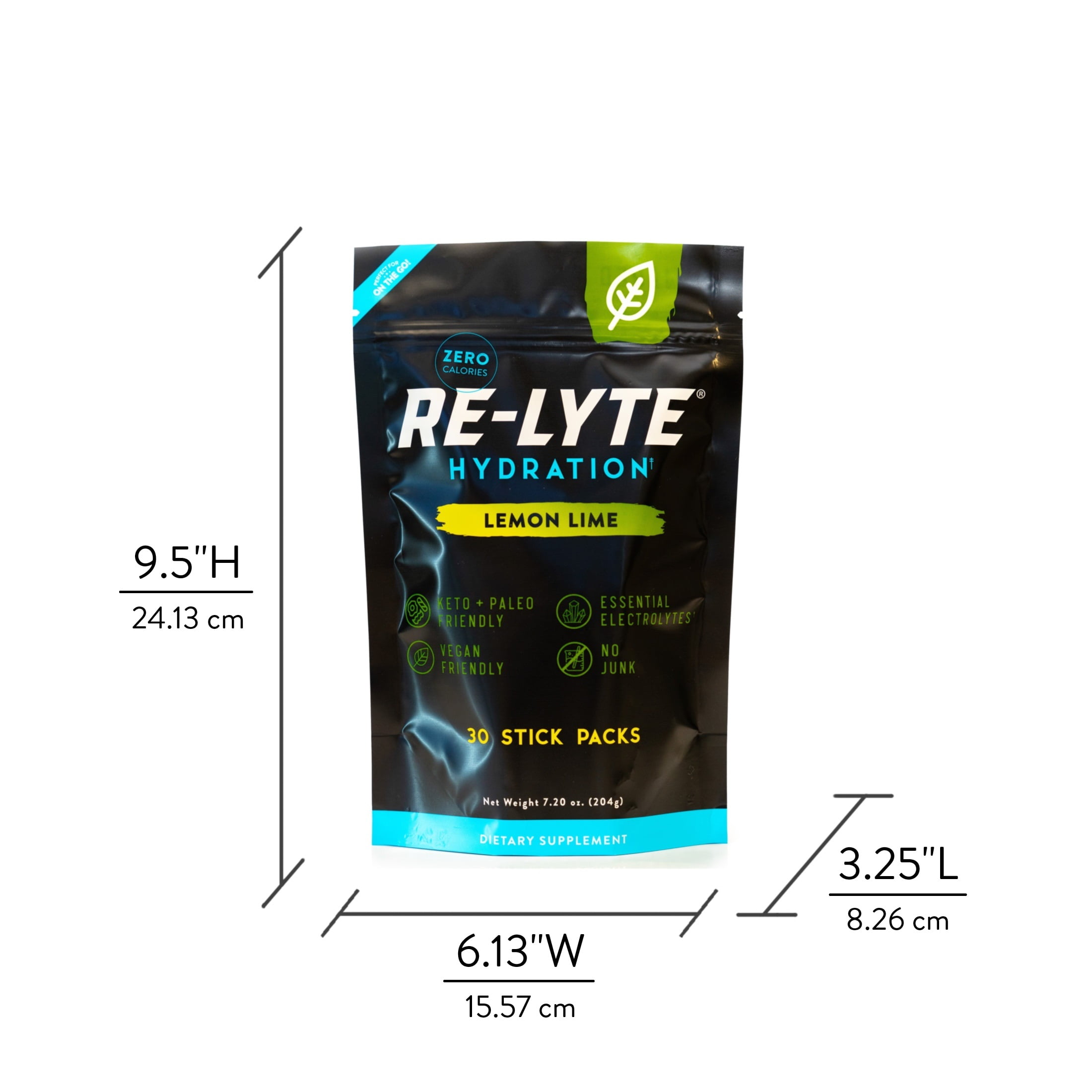 Redmond Re-Lyte® Hydration Drink Mix (Lemon Lime), 30 Stick Packs