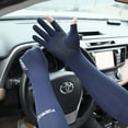 thumbnail image 3 of Summer men's and women's sunscreen UV protection arm lengthened driving running riding fishing Dew two-finger gloves, 3 of 5