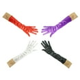 thumbnail image 2 of SeasonsTrading Red Shiny Sequin Gloves - Prom, Wedding, Evening Formal, Dance, Costume Party, 2 of 2