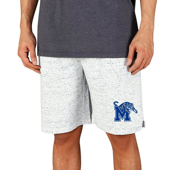 Men's Concepts Sport White/Charcoal Memphis Tigers Throttle Knit Jam Shorts