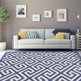 thumbnail image 5 of Riverbay Furniture 5' x 7' Hand Hooked Key Wool Rug in Navy, 5 of 6