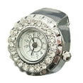thumbnail image 2 of Hyasfey Finger Watch Ring Stretchy Hip-hop Casual Round Dial Luxury Men Women Glitter Rhinestone Quartz Watch Ring Party Supplies, 2 of 8