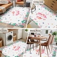 thumbnail image 5 of 3'x5' Area Rugs, Pink Flamingo Indoor Outdoor Area Rug for Living Room Bedroom, Tropical Botanical Summer Butterfly Flower Washable Bathroom Rugs Kitchen Floor Carpet Mats Home Decor Aesthetic, 5 of 8
