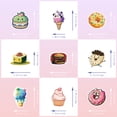 thumbnail image 2 of Paquete de pegatinas Kawaii Cat Donut Food, 50 unidades, vinilo con dibujos animados, 2 of 2
