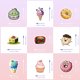 thumbnail image 2 of Paquete de pegatinas Kawaii Cat Donut Food, 50 unidades, vinilo con dibujos animados, 2 of 2
