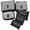 Black, variant on Waterproof Travel Packing Cubes Set With Laundry Pouch Multi-Size Design For Luggage Organization And Travel Essentials,Sky Blue