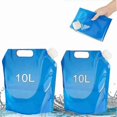 thumbnail image 1 of 2-Pack Foldable Water Storage Bag, 10L Portable Collapsible Water Container for Outdoor Activities, Camping, Hiking, Picnic, and BBQ Use, 1 of 5