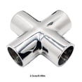 thumbnail image 2 of pitrice Crossing Connnetors Steel Delicate Accessory Crossing Pipe Connector Shipping Universal Four-Way Tube Anti-Corrosion 22MM 25MM, 2 of 6