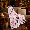 thumbnail image 3 of Ghost Pumpkin Scene Ghosts And Pumpkins Spooky Holiday Art Halloween Lovers Playful Harvest Motif Warm Flannel Blanket, Halloween Gift for Living Room and Family Room Home Decor, 3 of 9