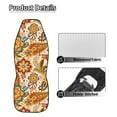 thumbnail image 7 of Uorisanigo Boho Floral Car Seat Covers 2 Pcs Stretch Polyester Fabric Cover Waterproof Car Seat Cover Easy Installation Universal Size Fit for Most Cars SUVs Trucks Vans, 7 of 7