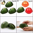 thumbnail image 2 of 3 Pcs Conteneur Alimentaire Forme Créative Conteneur de Stockage Alimentaire Avocat, 2 of 8