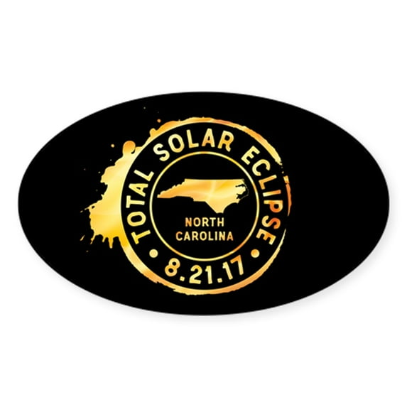 CafePress - Eclipse N. Carolina - Sticker (Oval)