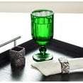 thumbnail image 2 of Set of 6 Green Panel Goblet Glass, 2 of 2
