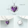 thumbnail image 2 of 2023 Latest Cremation Jewelry Angel Wing Heart Urn Pendant Necklaces for Women Crystal Birthstone Urns for Human Ashes Memorial Locket Keepsake Ashes Jewelry, 2 of 9
