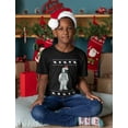 thumbnail image 2 of Tstars Boys Ugly Christmas Astronaut Santa Space T-Shirt - M Black, 2 of 4