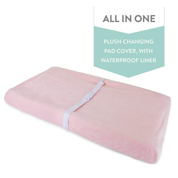 Waterproof Plush Change Pad Cover 100 Cotton Pink Velvet