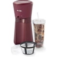 thumbnail image 1 of Mr Coffee Iced Coffee Maker con vaso reutilizable de 22oz y filtro de café, color vino (burgundy) Mr. Coffee 1, 1 of 5