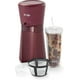 thumbnail image 1 of Mr Coffee Iced Coffee Maker con vaso reutilizable de 22oz y filtro de café, color vino (burgundy) Mr. Coffee 1, 1 of 5