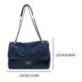 thumbnail image 3 of Bolso Cruzado Con Cadena para Mujer Gran Capacidad Exteriores (oscuro) Azul, 3 of 3