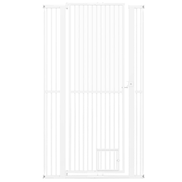 Costway 67.5" Extra Tall Pet Gate with 30.5"-41" Width & 2 Extension Kits 1.37" Gap