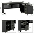 thumbnail image 6 of Tribesigns Executive Desk, Large Computer Desk with File Cabinet, Executive Office Desk with Storage Cabinet, Business Furniture Desk Workstation for Home Office, 6 of 8