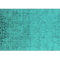 thumbnail image 1 of Ahgly Company Machine Washable Indoor Rectangle Oriental Turquoise Blue Industrial Area Rugs, 8' x 10', 1 of 4