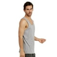 thumbnail image 3 of Men’s 100% Cotton Heavyweight Tank Top, Heather Grey L, 1 Pack, 3 of 4