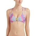 thumbnail image 2 of PilyQ MULTI Reversible Utopia Halter Bikini Swim Top, US Large, 2 of 4
