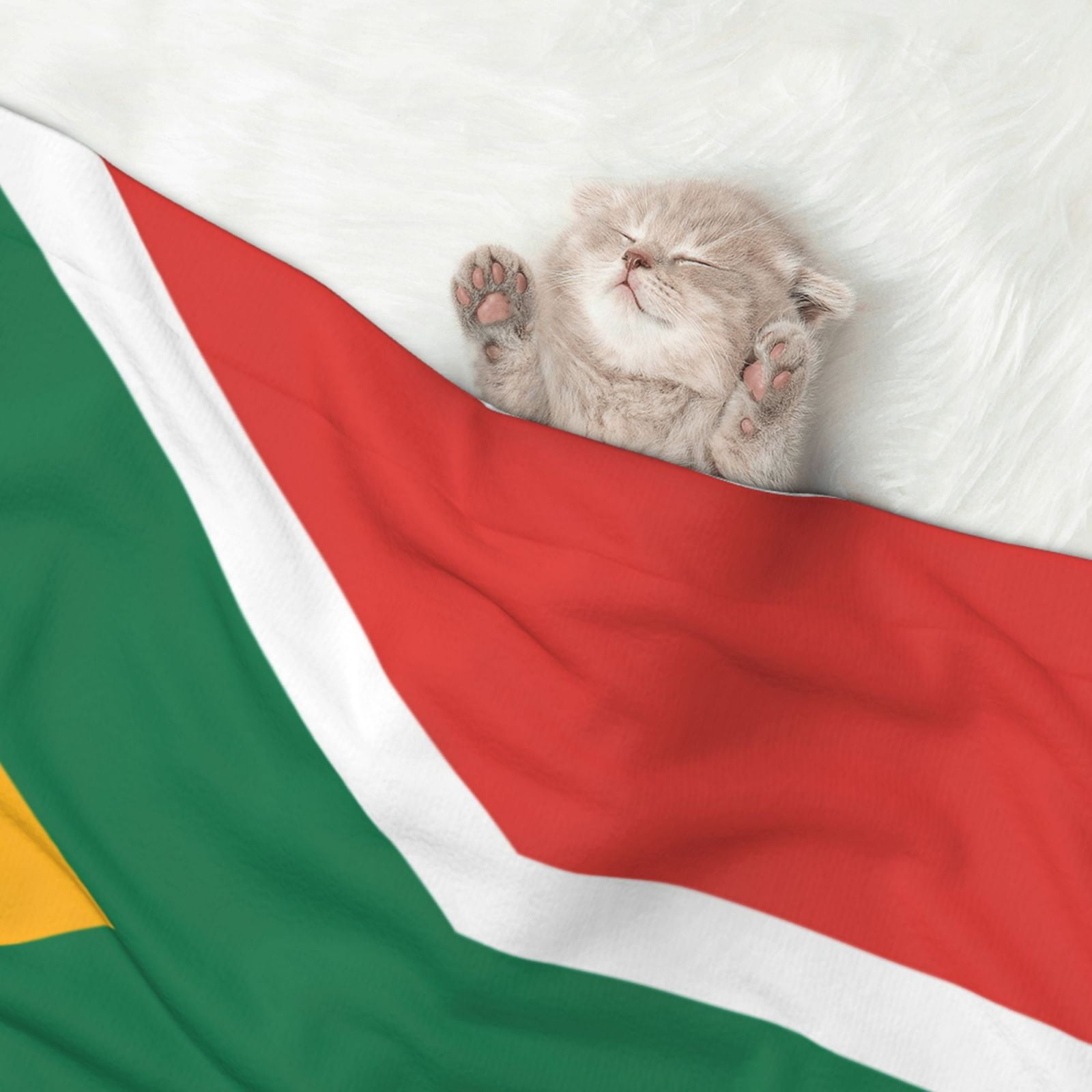 South African Flag Dog Blanket Soft Warm Flannel Cat Blanket Great Pet Throw for Cats Puppy Small Medium Large Dog