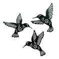 thumbnail image 2 of CxhicLuv Metal Hollow Hummingbird Pendant, 3-Pack Wall Decor, Iron Carving Durable, Rust-resistant Perfect for Home, Garden, Indoor Outdoor, Gifts for Parents, Black, 2 of 9