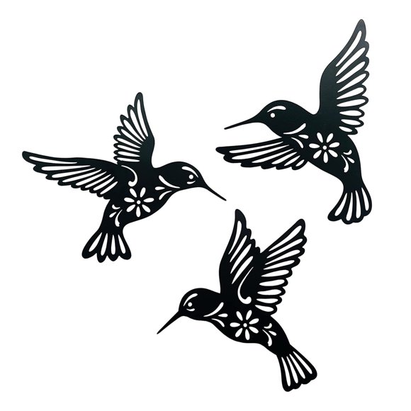 TIMIFIS Wall Hanging Metal Hollow Hummingbird Pendant Decoration Hummingbird Iron Carving Wall Decoration Hummingbird Pendant Hummingbird Cutout Metal Crafts Hanging Ornaments