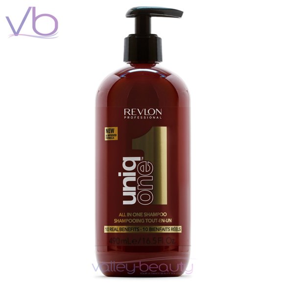 Revlon Professional UniqOne All In One Shampoo | 10 Benefits Vegan Cleanser for All Hair Types, 490ml
