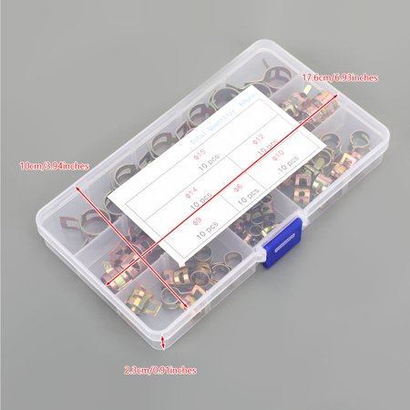 

60PCS Spring Clips Fuel Hose Line Water Pipe Air Tube Clamps 6/9/10/12/14/15mm