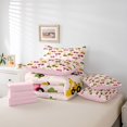 thumbnail image 6 of Manfei Cute Trees 7-Piece King Bedding,Cartoon Cars Print King Bed in a Bag,Pink,Pink Reversible, 6 of 7