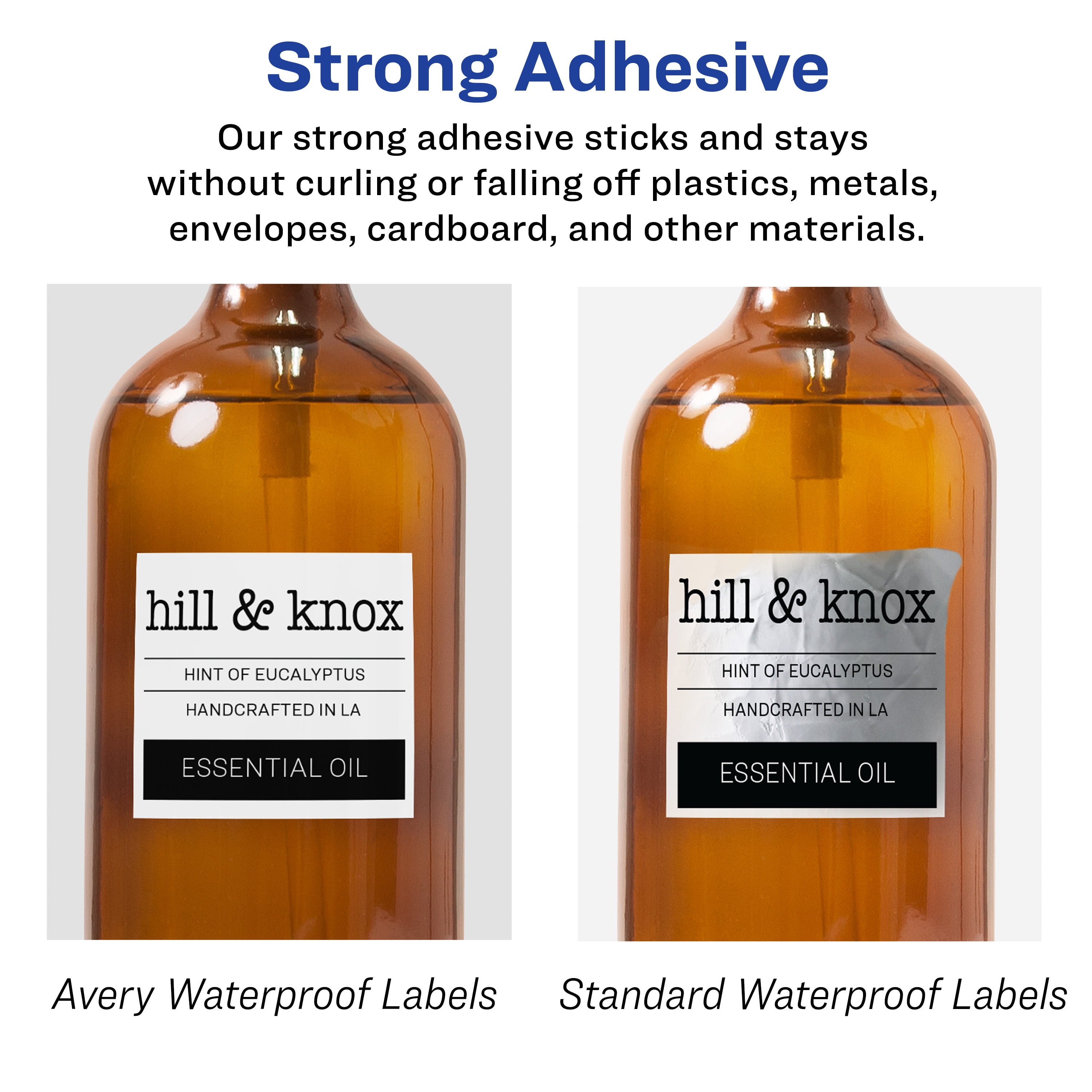 Avery 1/2" x 2-1/2" Waterproof Barbell Labels, 1,125 Labels