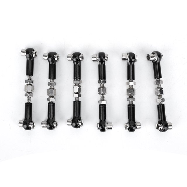 Juego de varillas de amarre de servoeslabones ajustables de 6 uds para coche RC 1/10 Buggy Tourning Car accesorios de 47mm