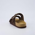 thumbnail image 6 of Cushionaire Cashew Slip On Genuine Suede Leather Womens Sandals - Braided Double-Strap Design with Adjustable Big Buckle | Sandals for Women, 6 of 19