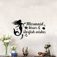 thumbnail image 2 of Mermaid Kisses, Starfish Wishes - Under The Sea Cute Quote Design Vinyl Wall Art Wall Sticker Wall Decal Decoration For Home Room Kids Room Nursery Room Girls Boys Décor Design Size (10x10 inch), 2 of 3