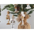 thumbnail image 4 of JM Figuras de adornos colgantes de cascanueces - Juego de adornos de árbol de Navidad de madera con purpurina dorada y plateada Mini rey y soldado de Cascanueces - 5 piezas ER, 4 of 5