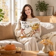 thumbnail image 4 of Fall Decor, Fall Decorations for Home, Indoor Fall Decor, Pumpkin Home Decor, 18X18 Inch Autumn Harvest Pumpkin Sunflower Print Throw Pillow Cover for Porch, Entryway, Bed, Patio,, 4 of 6
