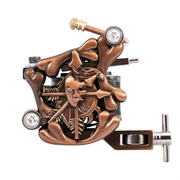 FYBTO Professional 10 Warp Coil Tattoo Machine Skull Pattern Tattoo Gun Shader Liner-090403