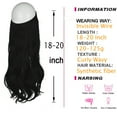 thumbnail image 3 of Youloveit Hair Extensions Pale Ash Blonde Straight Synthetic Hairpieces Long 18 20 Inch 4.2 Oz Invisible Wire Headband for Women Hairpieces No Clip Silky Curly Synthetic Hair, 3 of 7