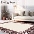 thumbnail image 2 of ODIKA 4'x6' Machine Washable Non-Slip Area Rug, Classical with Symmetrical Border Framework High Traffic Rug, Brown, 665867, 2 of 7