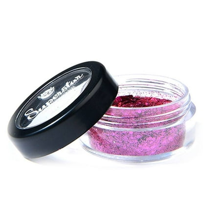 Chunky Wooden Stars Superstar Biodegradable Loose Chunky Glitter - Dark Rose (6 ml), Cosmetic Grade, Ecofriendly Glitter for Face, Body, Hair ()