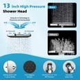 thumbnail image 3 of CADOVE Upgraded 13'' High Pressure Shower Head Combo, 5 Spray Rainfall Showerhead + 10 Spray Handheld, All Metal Easy-Reach 4-Way Diverter Shower Arm with Pause Mode, 71'' Hose & Holder, Chrome, 3 of 8