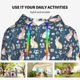 thumbnail image 4 of Cauagu Cute Rabbit Floral for Women's Hooded Sweatshirts Pullover Hoodie for Women Fall Workout Sweat Long Sleeve Preppy Sweatshirts-XX-Large, 4 of 7