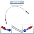 thumbnail image 6 of 1 Set 60cm 23.62" Length 10mm ID Motorcycle Hydraulic Brake Line Oil Hose Pipe 28° 0° Silver Tone, 6 of 6