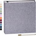 thumbnail image 1 of Self-Adhesive Photo Album 27*28cm Scrapbook Album 40 Double-Sided Pages Linen Hardcover DIY Baby Anniversary, 1 of 4