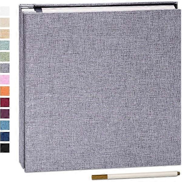 Self-Adhesive Photo Album 27*28cm Scrapbook Album 40 Double-Sided Pages Linen Hardcover DIY Baby Anniversary